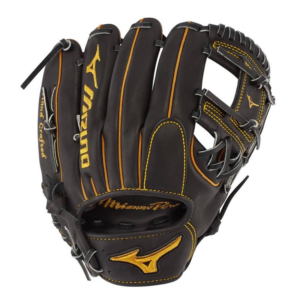 Guanti Mizuno Baseball Pro Infield 11.5" - Regular Pocket Uomo - Nere - 81675-IYAT